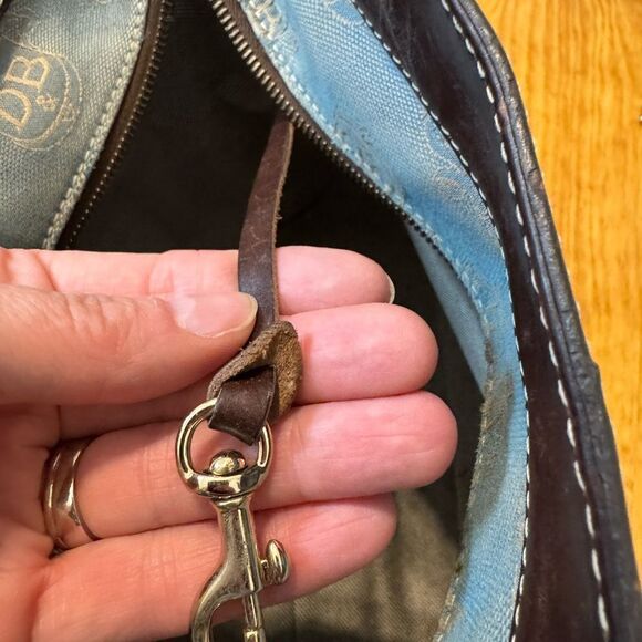 Dooney & Bourke East West Canvas / Leather Trim Donegal Crest Tote Shoulder Bag - Picture 12 of 16